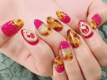 ビービーネイル(BB)/べっ甲×ボルドー