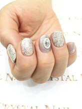 クリスタルネイル ボンベルタ橘店(CRYSTAL NAIL)/ツイードネイル