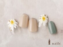 アイネイルズ 横浜EAST店(I-nails)/手描きフラワーネイル