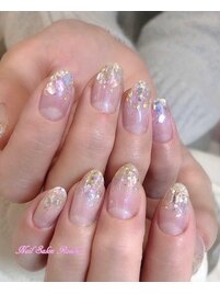 ラメグラデーションネイル