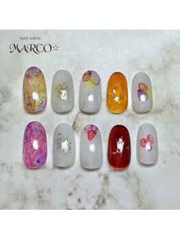 ネイルサロン マルコ(nail salon MARCO)/水彩アート