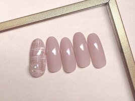 くすみツイードネイル　¥6800