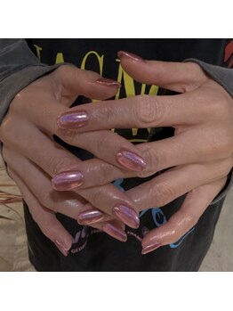 スタジオ ロワリー(studio Lowaly)/ピンク　ミラーネイル　ガーリー