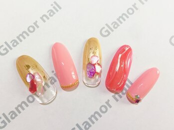 グラマーネイル(Glamor nail)/シェル×3Dアート