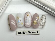 ネイリッシュサロン エー(Nailish Salon A)/マグネットクリスマスネイル