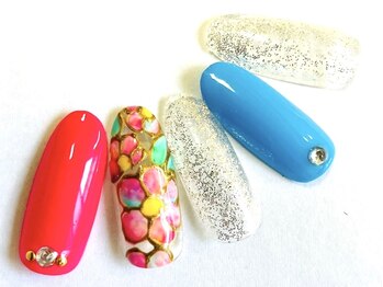 コルン/お花ネイル