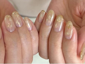 アイネイルズ 渋谷店(I nails)/【Karin.m】beige×gold