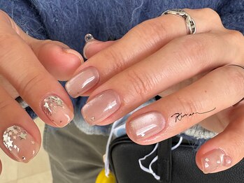 リノン(Rinon)の写真/【リピーター続出！】自爪の悩みから施術中の悩みまで解消☆知識と技術でワンランク上の美フォルムに◎