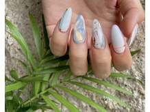 ネイルアイラッシュサロン ジョアアンジェ 難波店(joie ange)/ニュアンスネイル　カジュアル