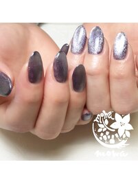 ☆パープルマグネットネイル☆