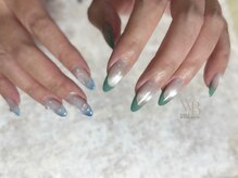 ネイルズ ウィスブランカ(Nails wisBlanca)/マグネットフレンチ/グラデ/三宮