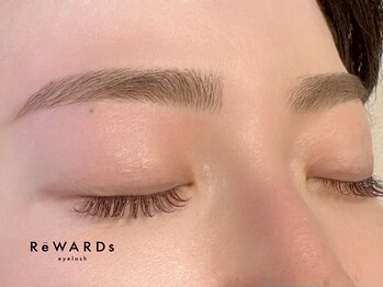 リワーズ アイラッシュ 千歳船橋店(Rewards eyelash)/ブラウンカラー×ナチュラル眉
