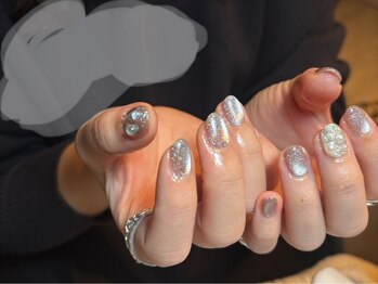 オンドットネイルサロンバイティントプラス(on. nailsalon by tint+)/マグネットワンカラー+デザイン