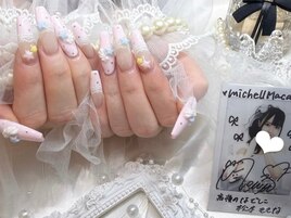 ゆめかわメンカラネイル♪