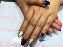 ジー フィンガー 千葉店(G)/ネイビー細フレンチ