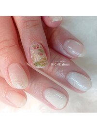 干支うさぎネイル 繊細アート