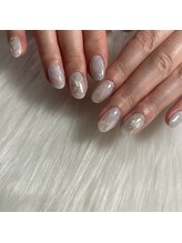 バブラブ/大理石ネイル