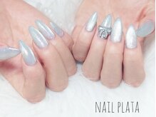 ネイルプラータ(Nail Plata)の雰囲気（スカルプ長さだしも◎♪【パーツ/リボン/蝶々/宝石/スカルプ】）