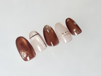 ローズデール アベイユ(ROSEDALE Abeille)/マグネット×チェックネイル