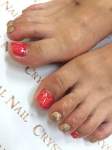 クリスタルネイル ゆめタウン博多店(CRYSTAL NAIL)/ニュアンスアートフットネイル