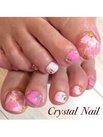 フラワーフットネイル
