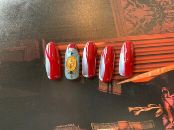 ネイルサロン&スクール ジーナ(GINA)/レッド×ブルーで個性的に☆