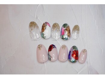 ネイルサロン ブリオン(Nail Salon Bullion)/エキゾチックフラワーネイル