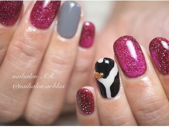 ネイルサロンアンドスクール エーアール(AR)/1本でも目を引くモダンアート