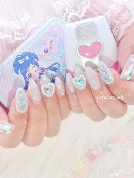 ファラウェイネイル(Faraway nail)/水色ネイル☆