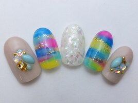 カラフルボーダー風