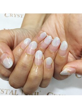 クリスタルネイル ゆめタウン博多店(CRYSTAL NAIL)/丸フレンチネイル
