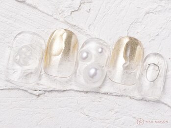 ネイルメゾン 池袋店(NAIL MAISON)/パールゴールドミラー¥4800