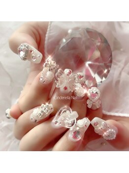 シンデレラネイル(CINDERELLA NAIL)/【スカルプ長さだしネイル】