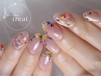 トリート(treat)の写真/【美は細部に宿る】上質ケアと技術に裏付けられた、美しい仕上がりのネイルを、くつろぎの貸切空間で。