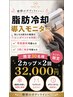 限定30名★脂肪冷却導入モニター気になる脂肪を集中ケア2カップ×2回 ¥32,000