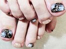 フラワーアート フットネイル