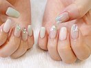 ◯hologram flower nail