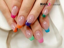 ネイリックス アヴェニール(NAILX avenir)/ビビットカラーフレンチ