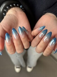 ミラーグラデーションネイル