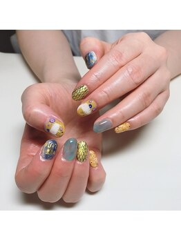 サニーサイドアップ ネイル(Sunny SideUp nail)/Inspired by Klimt