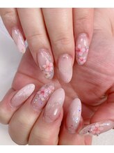 ネイルサロン ティアラリュクス 市川北口店(Tiara Luxe)/スカルプチュア桜ネイル