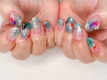 ヴィオラ(VIOLA)/夏ネイル/金魚ネイル