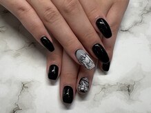 リッチ トゥ 安城店(Rich to)/國廣限定モノクロ痛ネイル