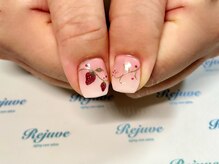 リジュベ(Rejuve)/苺デザインで春ネイル☆