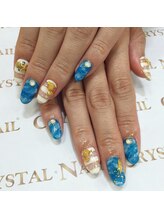 クリスタルネイル ゆめタウン博多店(CRYSTAL NAIL)/ボーダーシェルネイル