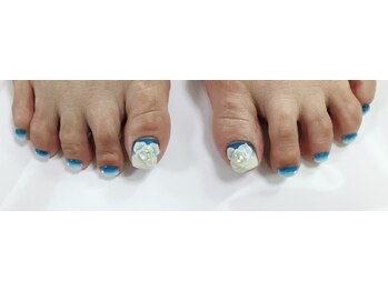 ネイルサロン ビューティーマジック 川口店/３Ｄフラワーフットネイル