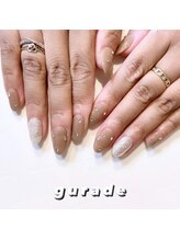 グラデ(Gurade)/ブラウン×ラメ×クリスタル