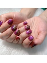 バブラブ/マグネット×ミラーネイル