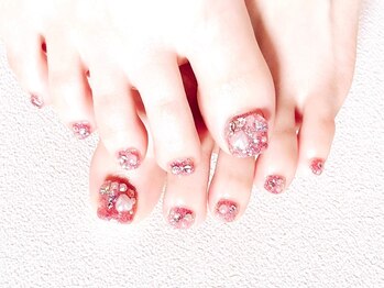 ネイルコレクション ピンク(Nail Collection Pink)/★フット:ストーンうめつくし