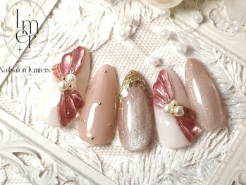 リュミエール(Lumiere)/ぷっくりリボンネイル